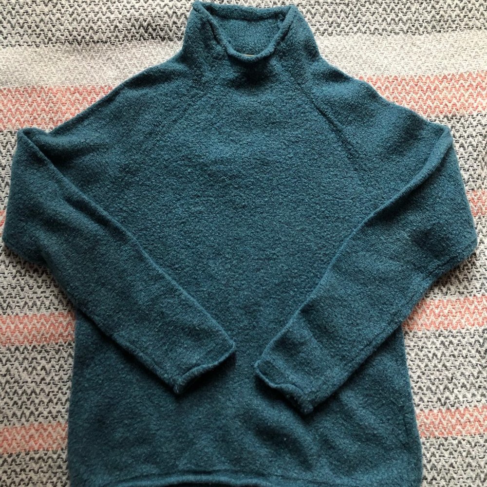 LLBean Turquoise Knit Turtleneck